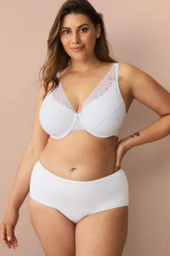 Ellos Plus collection Bøjle-bh med blondedetaljer Hvid Hot