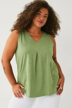 Ellos Tunikaer>Plus collection Tunika med V-hals Grøn