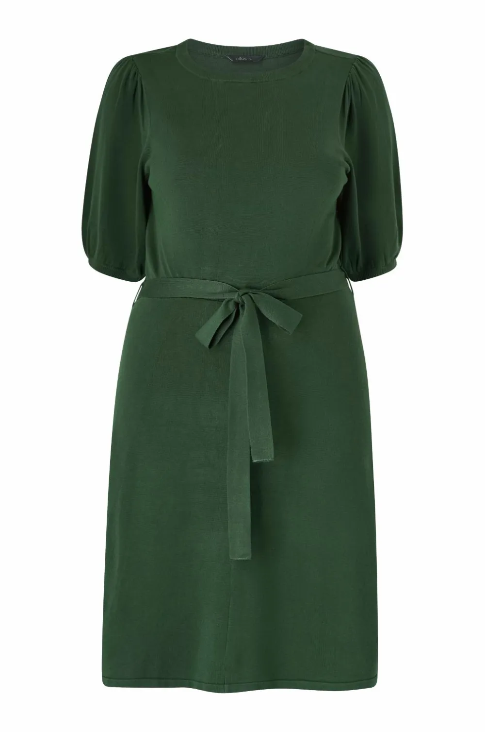 Ellos Plus collection Strikket kjole med kort ærme Grøn Discount