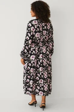 Ellos Plus collection Kjole med kittel Rosa blommig Sale