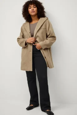 Ellos Jakker & Frakker>Plus collection Frakke i uldmiks Brun