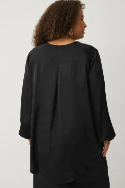 Ellos Plus collection Tunika med v-hals sort Best