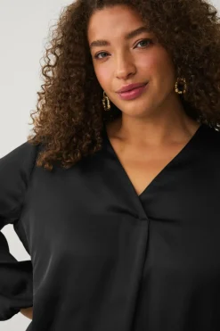 Ellos Plus collection Tunika med v-hals sort Best