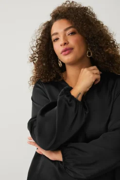 Ellos Plus collection Tunika med v-hals sort Best