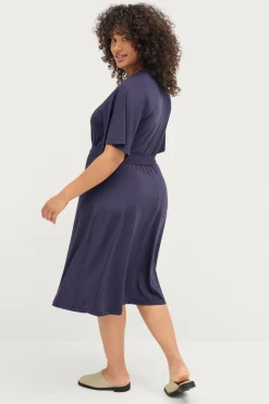 Ellos Plus collection Kjole Jonna Marine Outlet