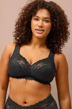 Ellos Bh'Er>Plus collection Blød bh med upolstrede skåle Sort