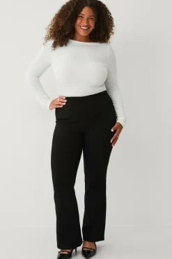 Ellos Bukser>Plus collection Bootcut-bukser sort