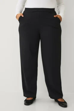 Ellos Bukser>Plus collection Vida bukser med høj talje Sort