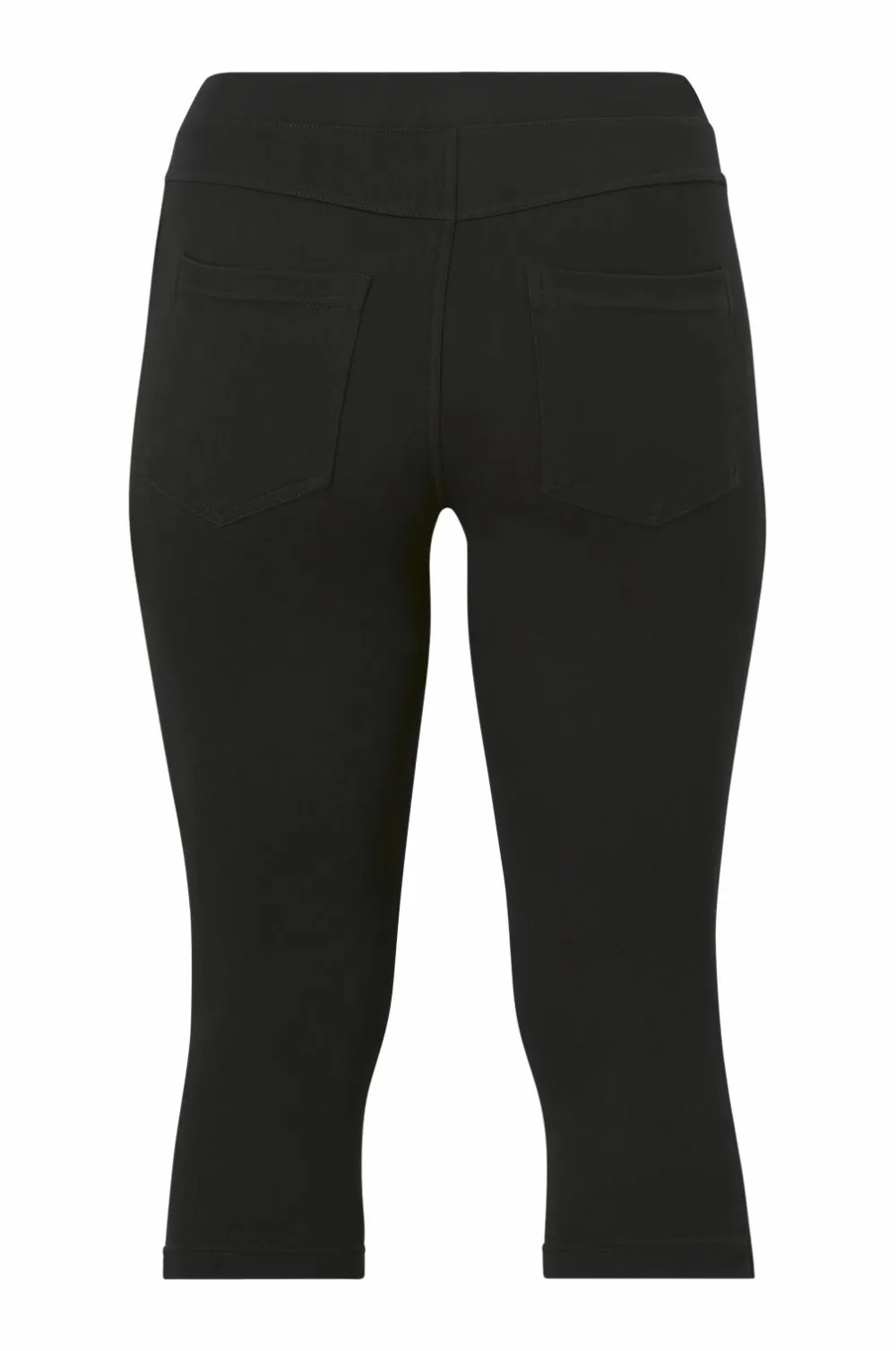 Ellos Basistøj|Tights & Leggings>Plus collection Treggings med høj talje og 3/4 længde Black mdf/metal