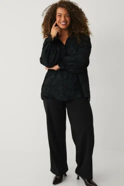 Ellos Plus collection Tunika med en v-hals Sort Online