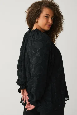 Ellos Plus collection Tunika med en v-hals Sort Online