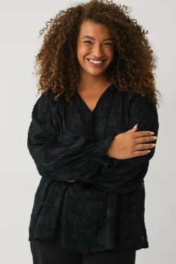 Ellos Plus collection Tunika med en v-hals Sort Online