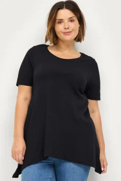 Ellos Plus collection Tunika med rund hals Sort Discount