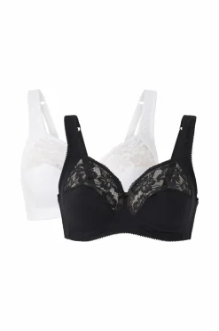 Ellos Plus collection Blød BH Eurya 2-pak Sort+hvid