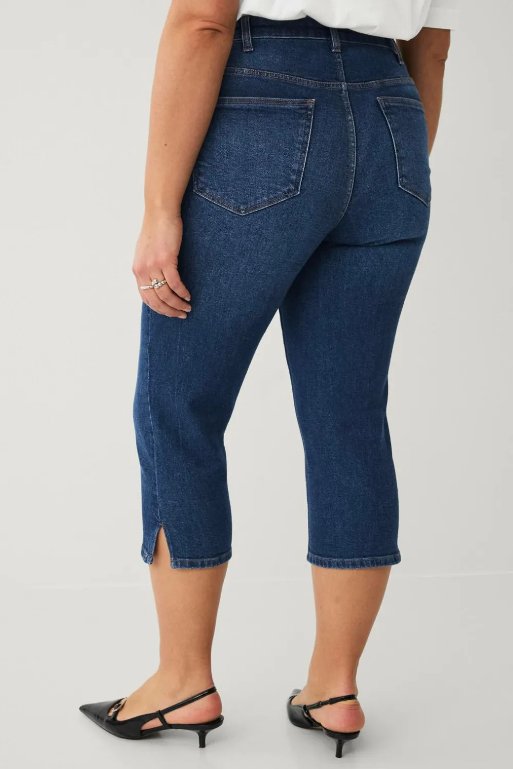 Ellos Plus collection Caprijeans Mørkeblå Best