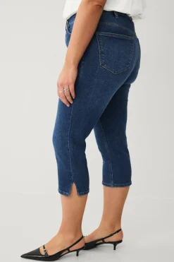 Ellos Plus collection Caprijeans Mørkeblå Best