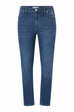 Ellos Plus collection slim jeans med høj talje Mid blue Sale