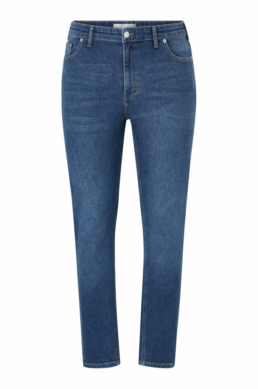 Ellos Plus collection slim jeans med høj talje Mid blue Sale