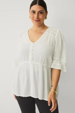 Ellos Plus collection Bluse Hvid