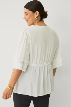 Ellos Plus collection Bluse Hvid