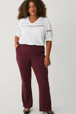 Ellos Plus collection Top med blondedetaljer hvid Online