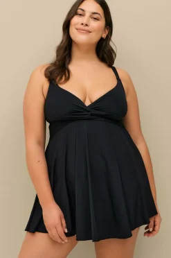 Ellos Badedragter>Plus collection Badedragt med shaping-effekt Sort mat sort