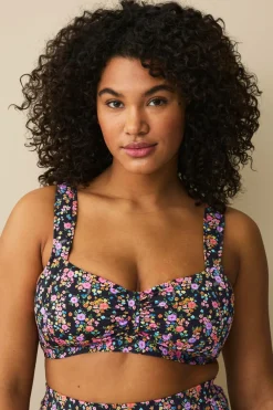 Ellos Plus collection Blød bikini-bh Sortblomstret Hot