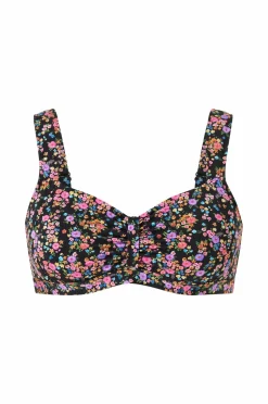 Ellos Plus collection Blød bikini-bh Sortblomstret Hot