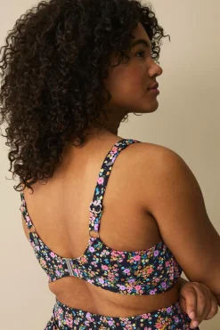 Ellos Plus collection Blød bikini-bh Sortblomstret Hot