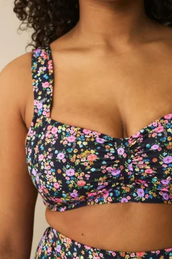 Ellos Plus collection Blød bikini-bh Sortblomstret Hot