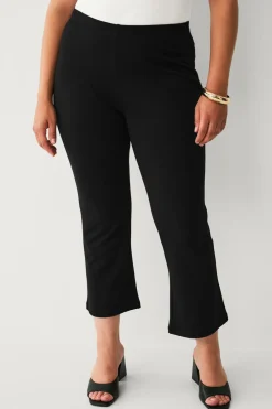 Ellos Plus collection Kortere leggings med bootcut sort Outlet