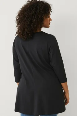 Ellos Plus collection Tunika i bomuld/viskose Sort Online