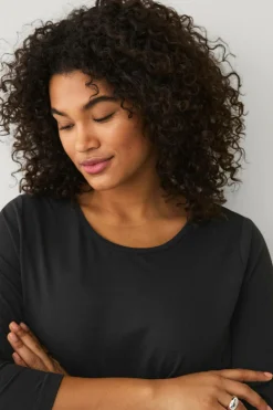 Ellos Plus collection Tunika i bomuld/viskose Sort Online