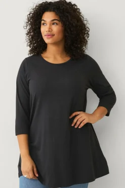Ellos Plus collection Tunika i bomuld/viskose Sort Online
