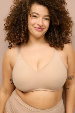 Ellos Plus collection Blød BH i mikrofiber Beige Online