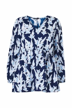 Ellos Plus collection Tunika Cilla Blå blomstret Sale