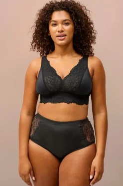 Ellos Bh'Er>Plus collection Blød blonde-bh Sort
