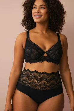 Ellos Plus collection Bh med bøjler i blonde sort Discount