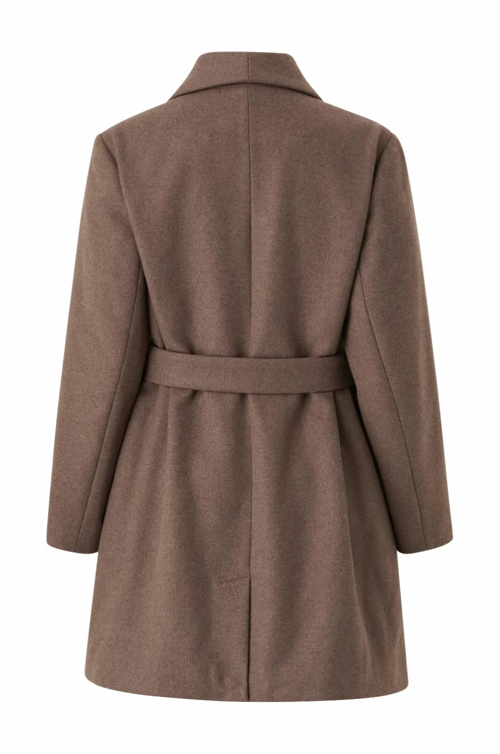 Ellos Plus collection Kappe med bindebælte brun Outlet