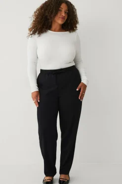 Ellos Bukser>Plus collection Bukser med afslappet pasform sort