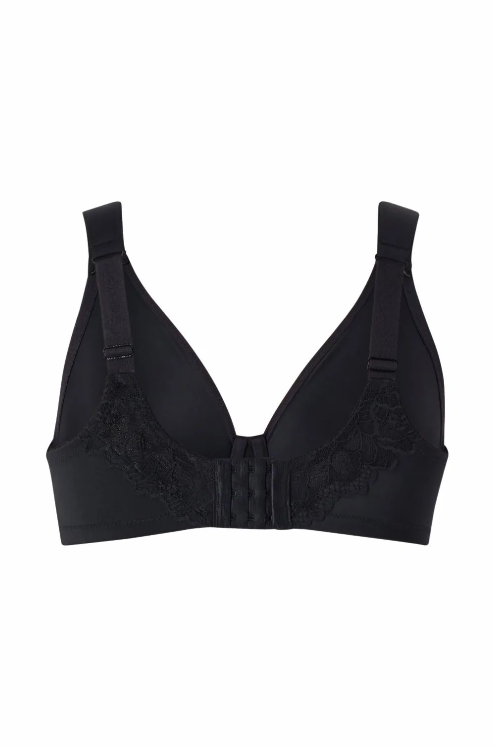 Ellos Bh'Er>Plus collection Bøjle-bh med blondedetaljer Sort