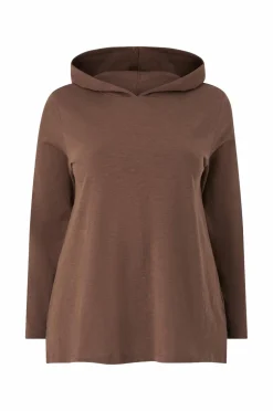 Ellos Plus collection Sweatshirt med hætte Brun Best