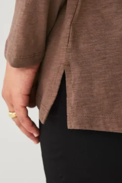 Ellos Plus collection Sweatshirt med hætte Brun Best