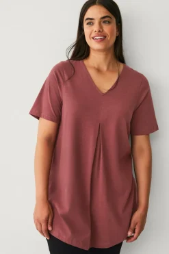 Ellos Plus collection Tunika med v-hals Rosa Clearance