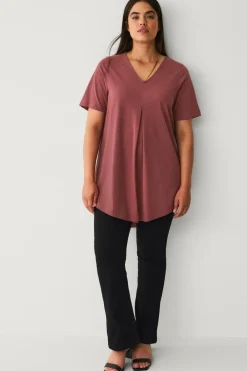 Ellos Plus collection Tunika med v-hals Rosa Clearance