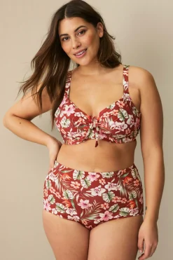 Ellos Bikinier & Bikinidele>Plus collection Maxi Bikinitrusse med formende effekt Blomstret