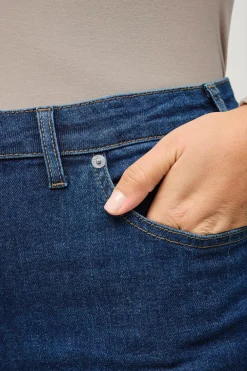 Ellos Plus collection Jeans Straight Cropped Dk blue