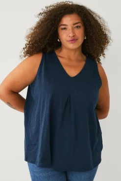 Ellos Plus collection Tunika med V-hals Marineblå