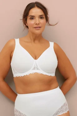 Ellos Bh'Er>Plus collection Bøjle-bh med blondedetaljer Hvid