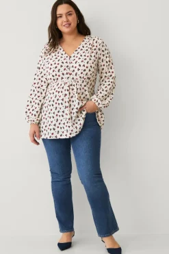 Ellos Tunikaer|Toppe & Tank-Toppe>Plus collection Tunika med V-hals